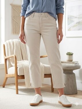 Gloria Vanderbilt Amanda Slimming Cropped Jeans White Size 10